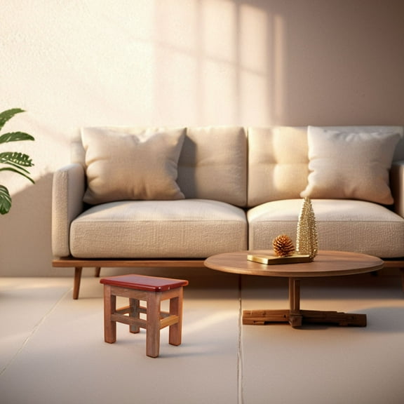 WASHWEPE Solid Wood Step Stool Multi 1Pcs Minimalist Design For Living Room