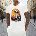 thumbnail image 5 of Ankishi Dinosaur T Shirts Men Sunset Casual Crewneck Short Sleeve Graphic Tees Trendy Summer Clothes for Leisure Sports, 5 of 7