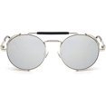 thumbnail image 2 of Gafas de sol polarizadas vintage redondas estilo Mercury con marco plateado, protección para anteojos retro, marco de metal, 2 of 5