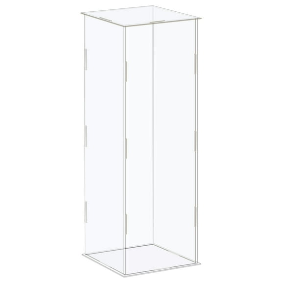 Uxcell Display Case Box Acrylic Box Transparent Dustproof Protection Showcase 11x11x31cm for Collectibles