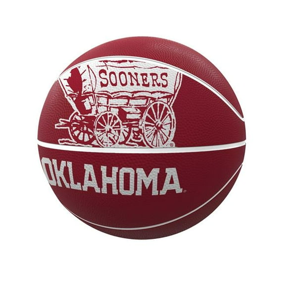 Logo Brands 192-91FR-1A University of Oklahoma Mascot Official Size Rubber Basketball