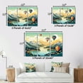 thumbnail image 4 of Designart "Celestial Journeys Balloon Beyond Clouds" Transportation Metal Wall Art Set, 4 of 5