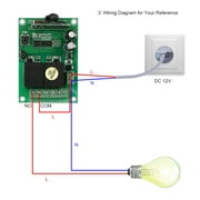 Smart Home 433Mhz DC 2CH Learning Code Wireless Remote Control Switch Relay Receiver Transmitter Universal Remote Switch System and Long 500M Transmitter Remote Controls 1527