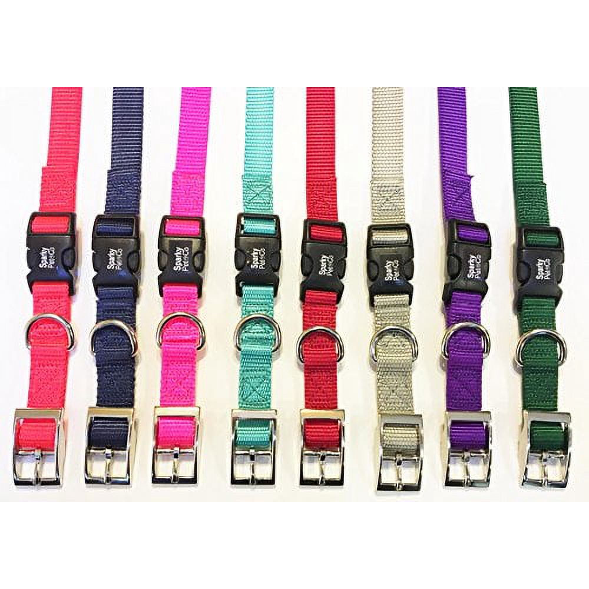 Sparky Pet Co - 3/4 Nylon Quick Snap Double Buckle Replacement Strap (Silver Grey)