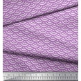 thumbnail image 2 of Soimoi Purple polyester Crepe Fabric Scales Geometric Print Fabric by the Yard 42 Inch Wide, 2 of 3