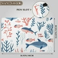 thumbnail image 3 of Fishes Corals Bubbles Foldable Binder Folder Clipboard with Pen Slot Double Clips A4 Size File Storage, 3 of 8