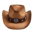 thumbnail image 1 of BELOVING Cowboy Hat Trendy Sun Protection Hat for Halloween Stage Performance Holiday pink, 1 of 10