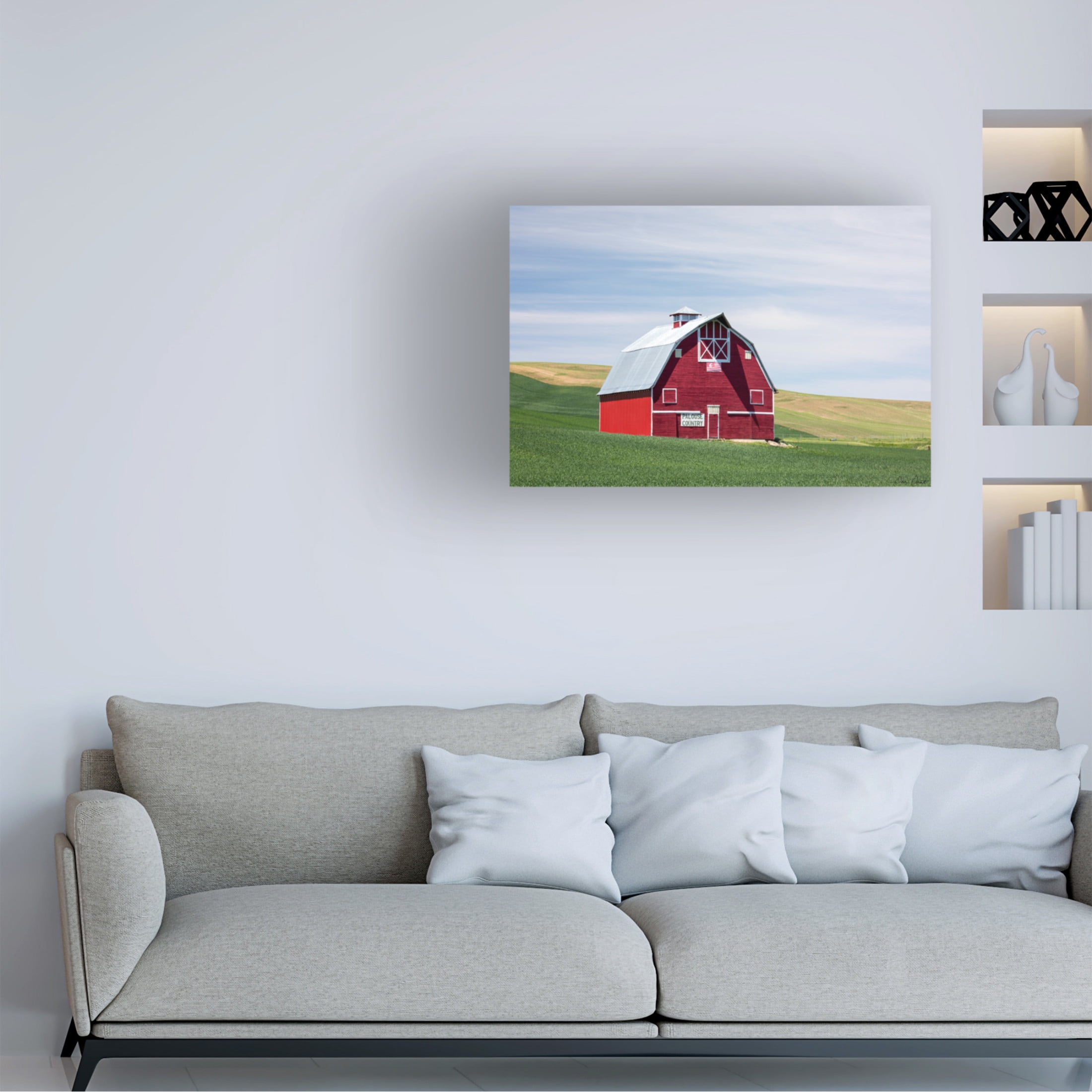 Trademark Fine Art David Drost Red Palouse Barn II Canvas Wall Art