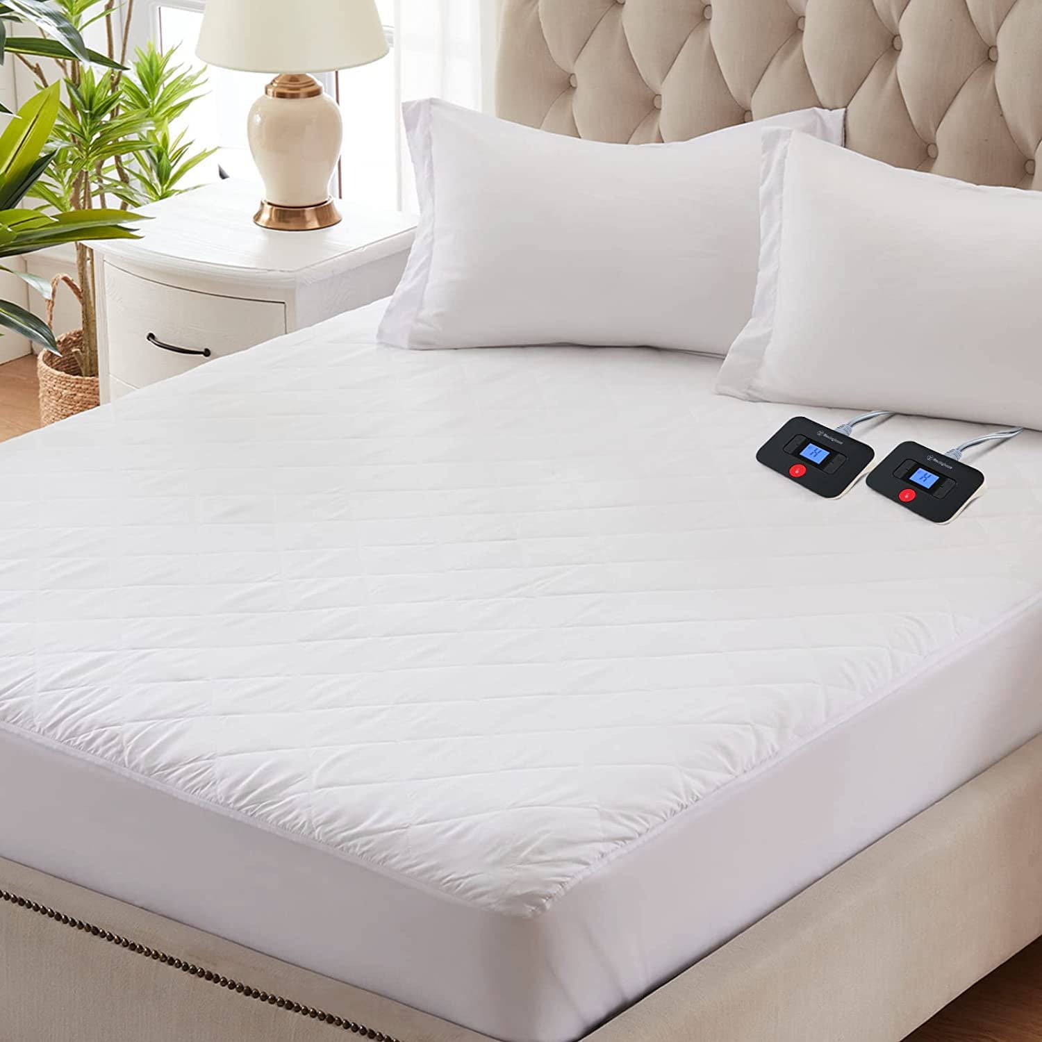 Sunbeam Full Sized Mattress Pad with Wi-Fi and Heated Body Pillow