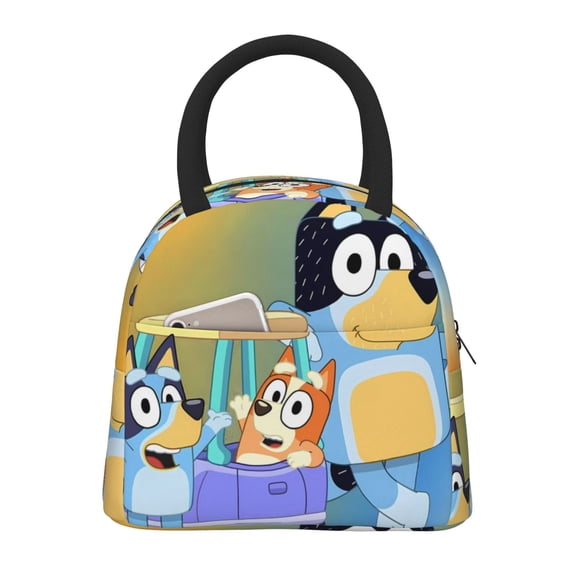 Johaoi Bluey for Lunch Box Lunch Bag for Women Adults Men, Reusable Insulated Lunch Tote Bags Large Capacity for Office Picnic Hiking Beach-One Size