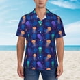 thumbnail image 2 of Susaid Jellyfish colorful Print Short Sleeve Shirts Button Down Casual Shirts Summer Beach Aloha Button Down Short Sleeve for Men ,X-Large, 2 of 7