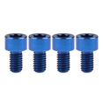 thumbnail image 1 of Wanyifa Titanium Ti M5 x 10 12 16 18 20 23 25 30 35 40 45 50 55 60mm Bicycle Allen Hex Socket Head Screw,M5x18mm,Blue,4 Pcs, 1 of 5