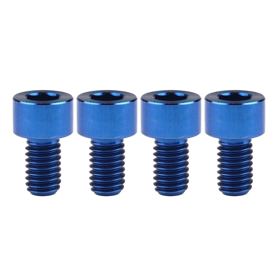 Wanyifa Titanium Ti M5 x 10 12 16 18 20 23 25 30 35 40 45 50 55 60mm Bicycle Allen Hex Socket Head Screw,M5x18mm,Blue,4 Pcs