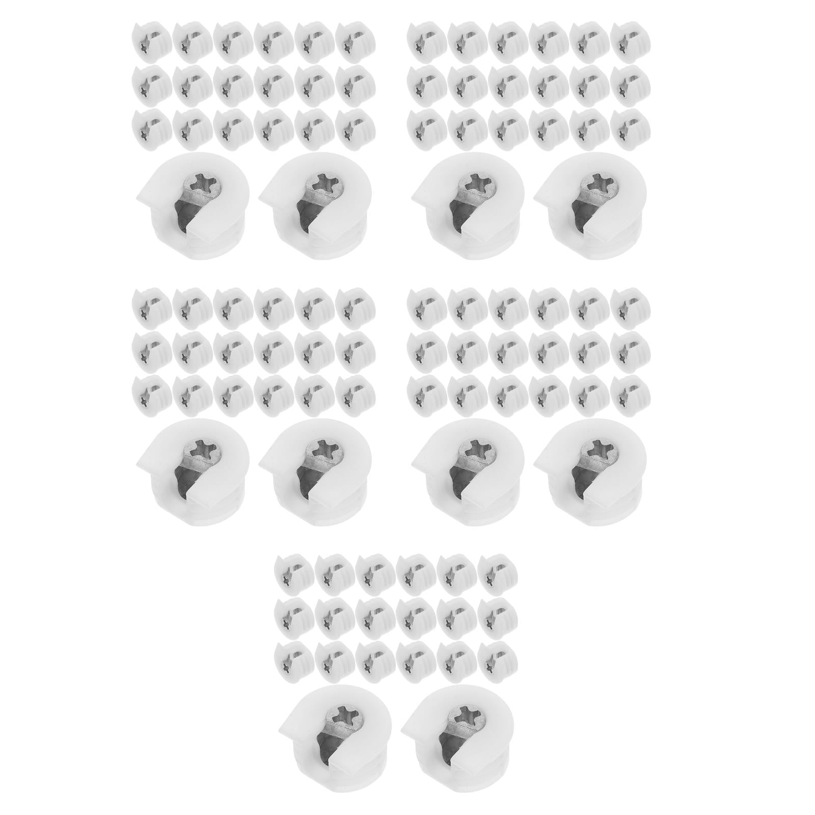 Masteelf WORGEOUS 100 PCS Furniture Fasteners Invisible Peg Cabinet Connectors Set Shelf Locks Hardware Parts Hidden Drawer Connecting Nut