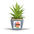 thumbnail image 1 of Happy Easter  Festival Colored Egg Fake Pineapple Flower Pot Vase Mini Decor, 1 of 3