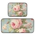 thumbnail image 6 of Leaves and Flowers Pink Kitchen Mats Set 2 Piece Non Slip Floor Foam Rugs Cushioned Soft Waterproof Carpet Runner for Dining Room Bathroom Laundry, 6 of 7