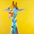 thumbnail image 2 of Atelier B Art Studio 26x26 White Modern Wood Framed Museum Art Print Titled - Fun Giraffe, 2 of 4