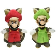Little Buddy Mario Plush Doll Set of 2 - Flying Squirrel Mario & Squirrel Luigi