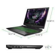 HP Pavilion 15.6 FHD Gaming Laptop, Intel Core i5-10300H, 8GB RAM, NVIDIA GeForce GTX 1650 4GB, 250GB SSD, Windows 10 Home, Black, 15-dk1056wm
