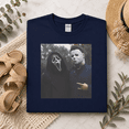 thumbnail image 2 of Ghost Face Heart Hands Horror Movie Inspired Graphic T-Shirt, 2 of 6