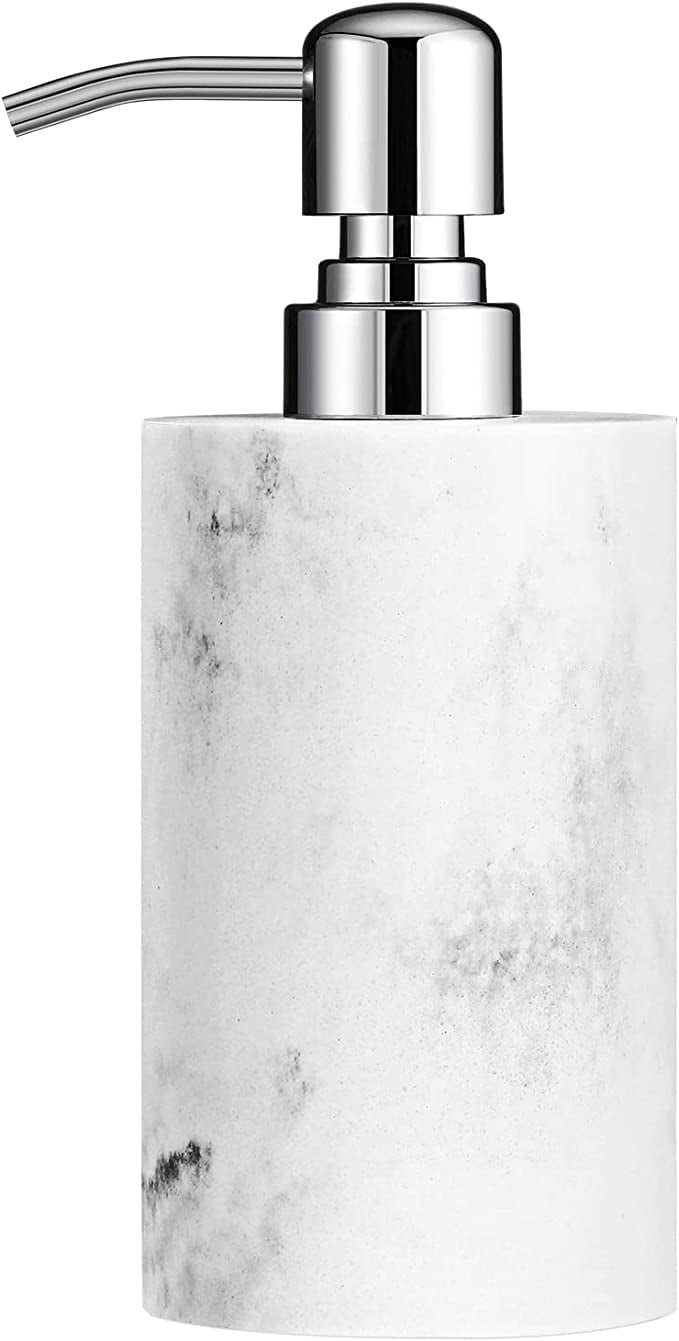Luxspire Soap Dispenser, Marble White Lotion Soap Dispenser Bottle
