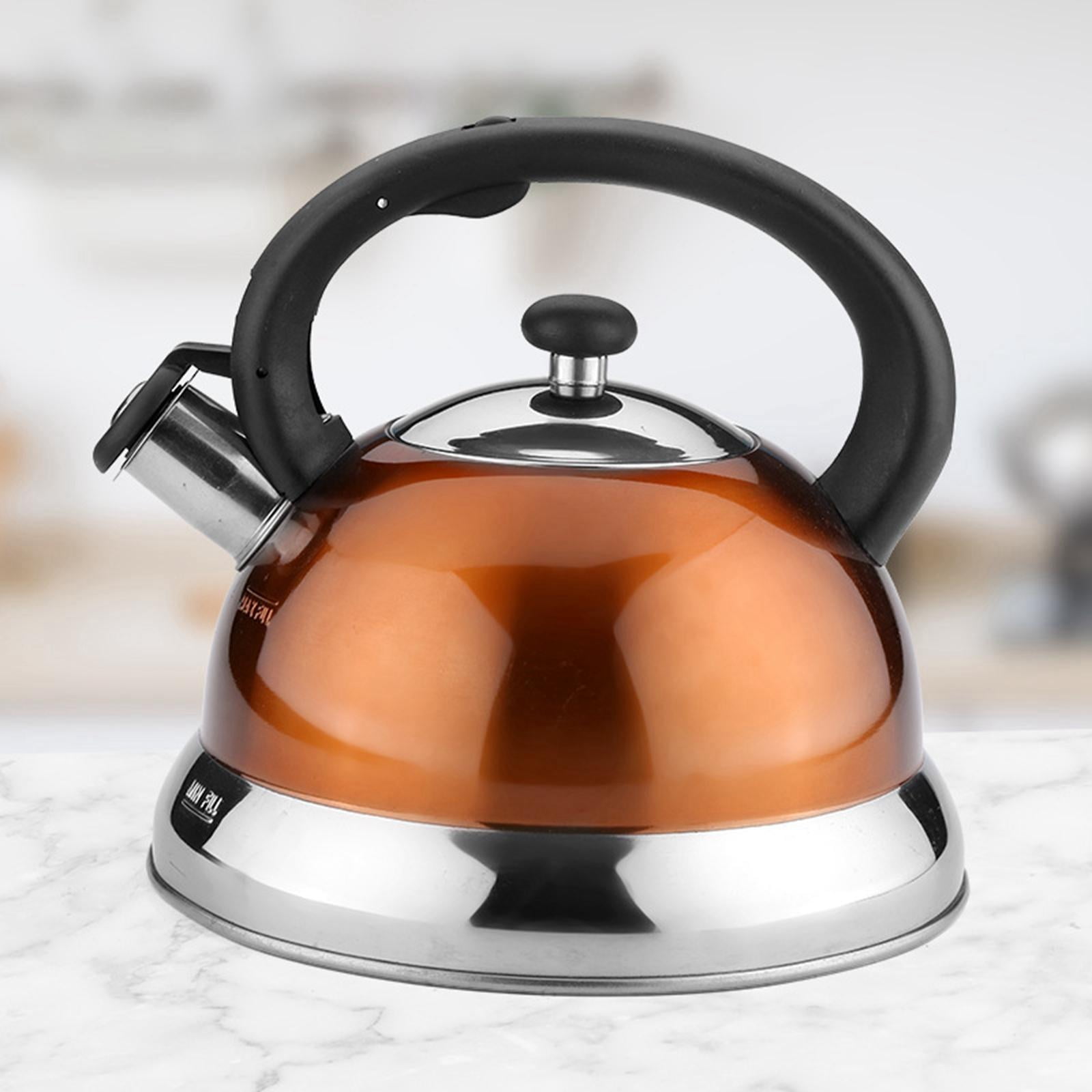 orange whistling kettle