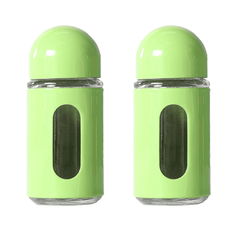 This salt shaker has one hole while the pepper shaker has multiple