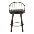 thumbnail image 5 of LumiSource Brown Riley 26" Fixed-Height Counter Stool - Set of 2, 5 of 7