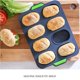 thumbnail image 4 of Toystoory 8 rejillas DIY hamburguesa de silicona buena flexibilidad práctico molde de pan francés resistente al calor herramienta de cocina para hornear Mostrada Toystoory HA015173-00, 4 of 6