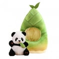 thumbnail image 2 of Panda de peluche, regalo creativo decorativo, juguete para dormir con juguetes de bambú. estilo D, 2 of 9