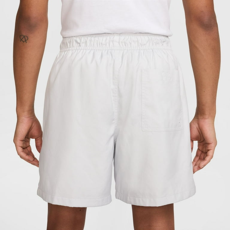 Men's Nike Club Woven Flow Shorts Color: Pure Platinum Size: L