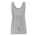 thumbnail image 5 of Wide Leg Shorts Jumpsuits for Women Adjustable Strap O Neck Summer Casual Solid Color Romper Gray,XL, 5 of 6