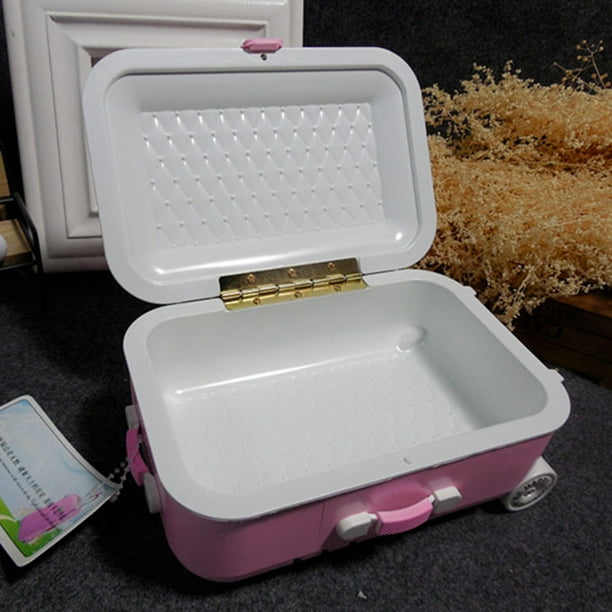 Alcancía con forma de maleta, minicarrito de equipaje, caja de dinero, decoración de escritorio