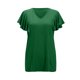 thumbnail image 2 of Gibobby Playera de Verano para Mujer Camisetas manga corta con volantes para mujer, camisetas holgadas tamaño con cuello en V a la moda, blusas casuales(Verde,CH), 2 of 5