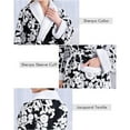 thumbnail image 5 of SNOWSONG Women's Sherpa Fleece Chenille Robes Long Warm Plush Luxury Bathrobe Fuzzy Thicken Housecoat Jacquard Pattern 1PC Robe Black XL, 5 of 6