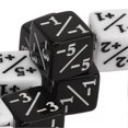 thumbnail image 3 of 20Pcs 16mm Positive and Negative Dice Black White 4 Sided Dice Counter for Math Teaching, 3 of 4