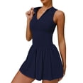 thumbnail image 2 of PULLIMORE Women's Athletic Tank Dress with Built-In Bra - Moisture-Wicking Golf/Tennis Dress(Navy), 2 of 7