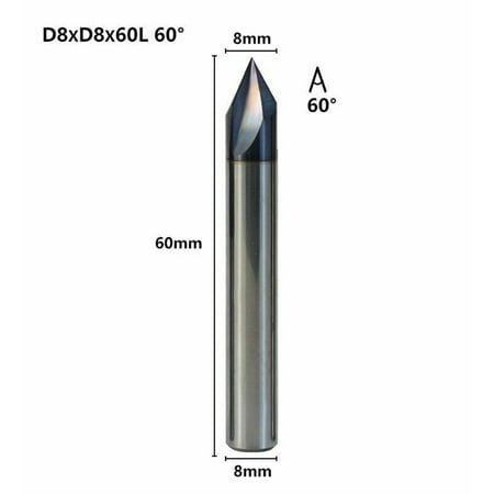 

BCLONG Carbide Chamfering Milling Cutter 60 Degrees 3 Flutes Deburring End Milling