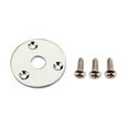 thumbnail image 1 of Shisuyan Round Guitar Jack Plate Indented 1/4 Inch Guitar Pickup Output Input Jack Socket Plate Metal Jack Plate With Screws for Electric Guitar Bass (Silver), 1 of 8