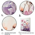 thumbnail image 3 of Designart "Poppy Meadows in Pink & Coral II" Floral Canvas Wall Art - Traditional Purple Poppies Bedroom Canvas Wall Art, 3 of 6