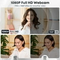 thumbnail image 3 of Caméra Web HD 1080P avec Microphone, Réduction du Bruit, Couverture de Confidentialité, Objectif Grand-Angle, Correction Automatique de la Lumière, Caméra Web Plug & USB pour Portable, Ordinateur de Bureau, PC, Zoom, Skype, Diffusion (Noir), 3 of 8