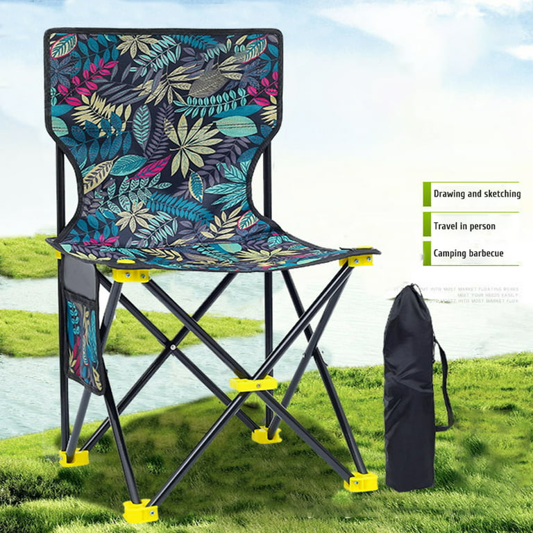 Toma Outdoor Folding Camping Chair with Back Support Storage Bag Portable  Fishing Chair Sketching Beach Travel Chair 