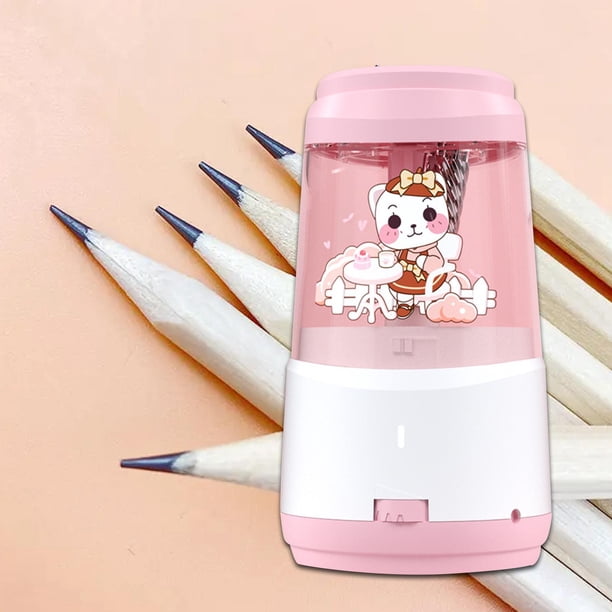 Sacapuntas eléctrico Macarena recargable automático Rosa 6,5-9,5 mm
