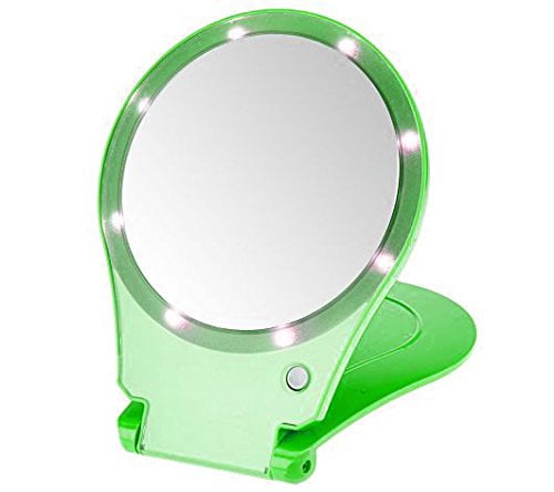 Floxite 5x Magnifying 360 Degree Lighted Home Travel Mirror Floxite 5x Magnifying 360 Degree