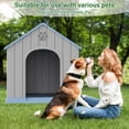 thumbnail image 7 of Nihsuao Dog House for Medium Large Dogs, Durable PP Waterproof Outdoor & Indoor Dog Shelter with Air Vents, Elevated Floor, Easy Clean and Assemble, Blue (36.2"L×38"W×38"H), 7 of 7