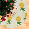 thumbnail image 5 of FMSHPON Pineapple Pattern Xmas Christmas Tree Skirt Stand Mat for Holiday Party Decoration Indoor Outdoor 36 inches, 5 of 6
