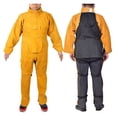 thumbnail image 2 of Welding Clothes For Men Flame Resistant Welder Protective Clothing Welder Overalls Leather Apron With Sleeves ,Durable Material, 2 of 5