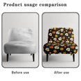 thumbnail image 6 of HELLHERO Skull and Sunflower Pattern Accent Chair Cover Protector, Dustproof Stain Resistant Armless Accent Chair Washable Cover for Hotel Dining Room, 6 of 8