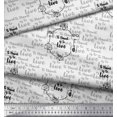 thumbnail image 2 of Soimoi White Poly Georgette Fabric To Travel Is To Live Text Fabric Prints By Yard 52 Inch Wide, 2 of 2