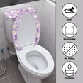 thumbnail image 4 of HELLHERO Fits All Toilet Shapes Polyester Toilet Lid Cover and Toilet Tank Lid Cover, Easy to Install Dust-Proof Lid Cover Set for Toilet for Bathroom Home Comfort, 4 of 8